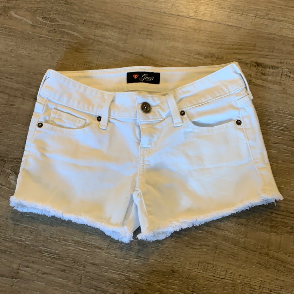 Guess white denim shorts Size 25